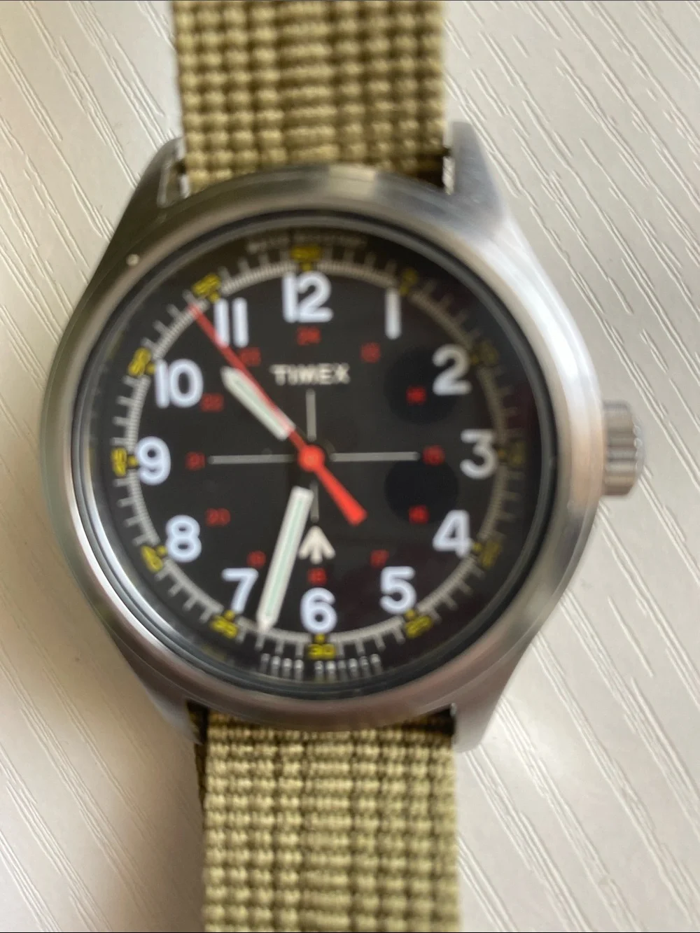 Timex Men's Olive Green Nylon Strap Field Watch